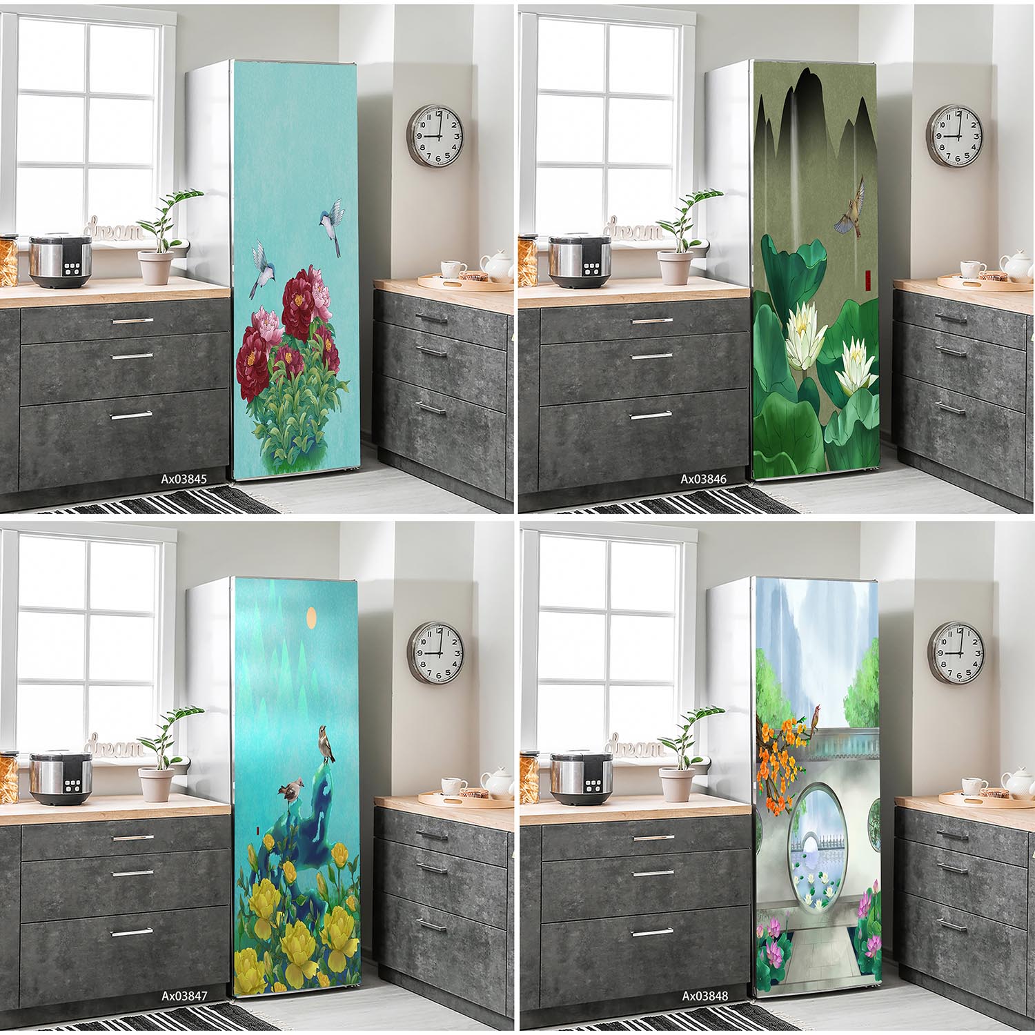 Zen Garden View Fridge Sticker - Full Cover Adhesive avaliação e preço