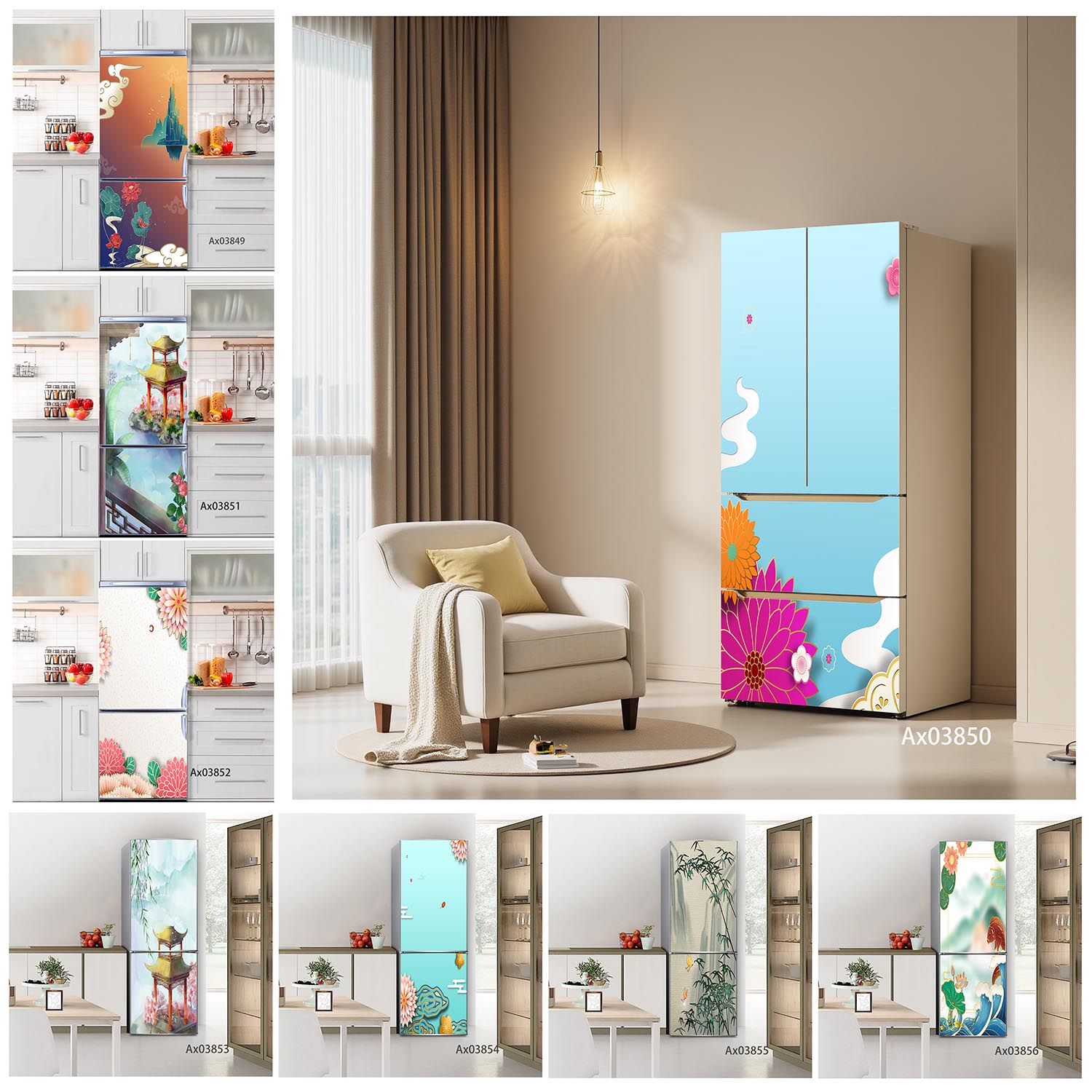 Zen Garden View Fridge Sticker - Full Cover Adhesive avaliação e preço