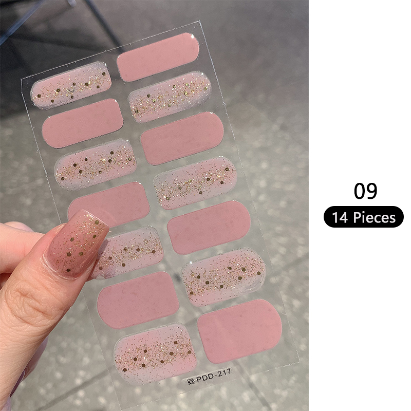 Baking-free Pink Nail Stickers - Full Cover Adhesive avaliação e preço
